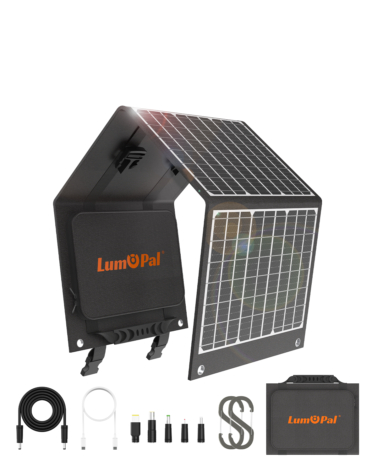 LUM Solar 40 Portable Solar Panel-Black - VALORÉ