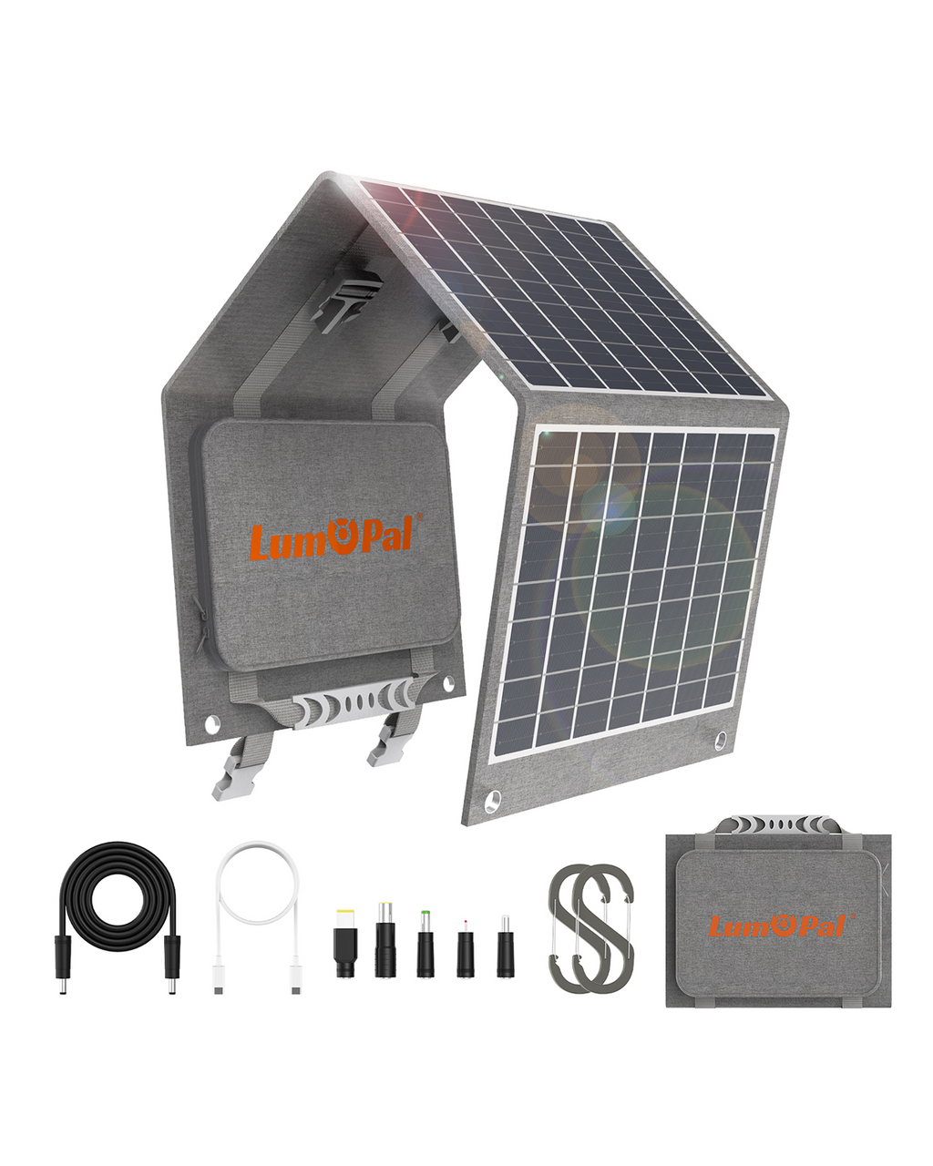 LUM Solar 40 Portable Solar Panel-Gray - VALORÉ