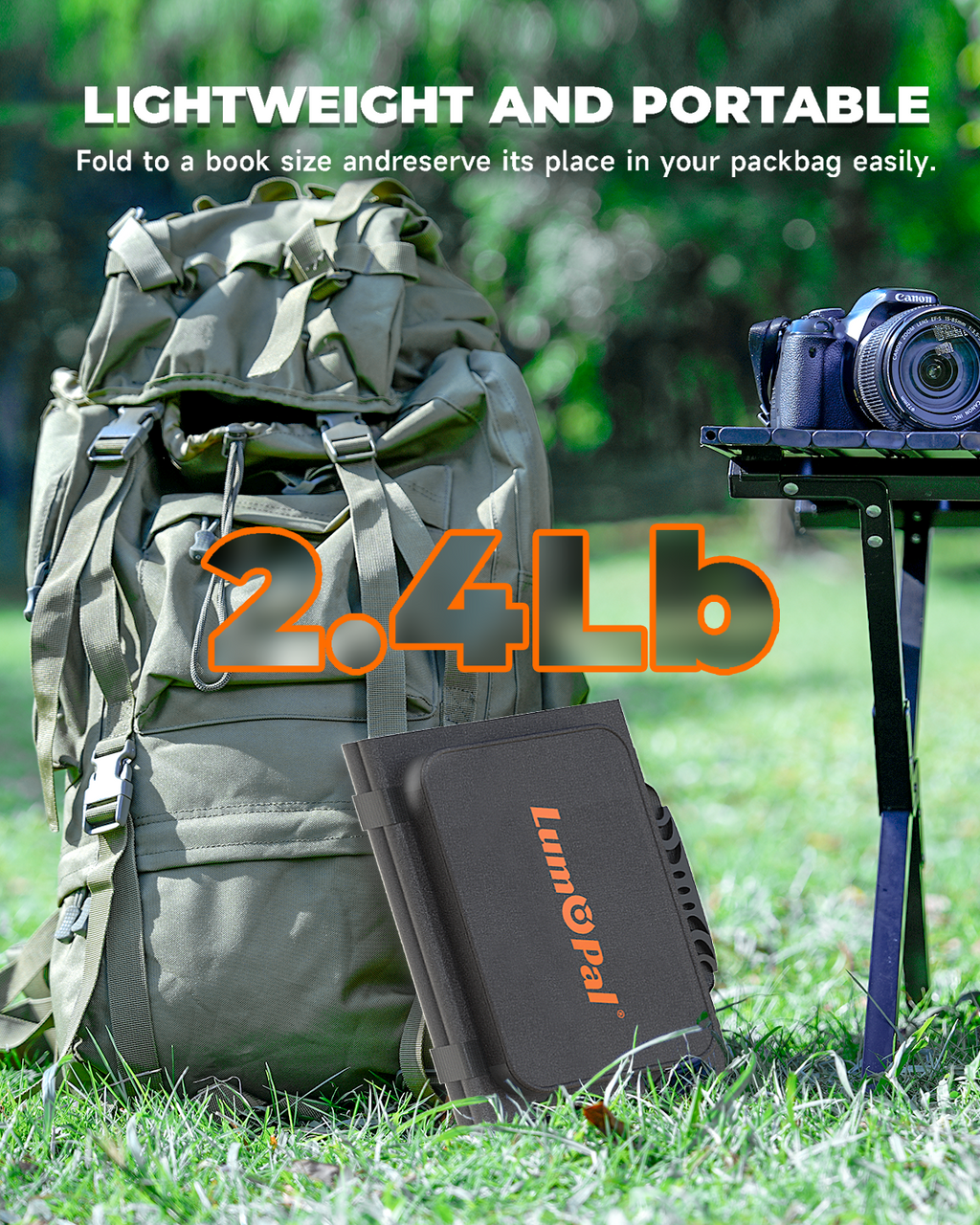 LUM Solar 40 Portable Solar Panel-Black - VALORÉ