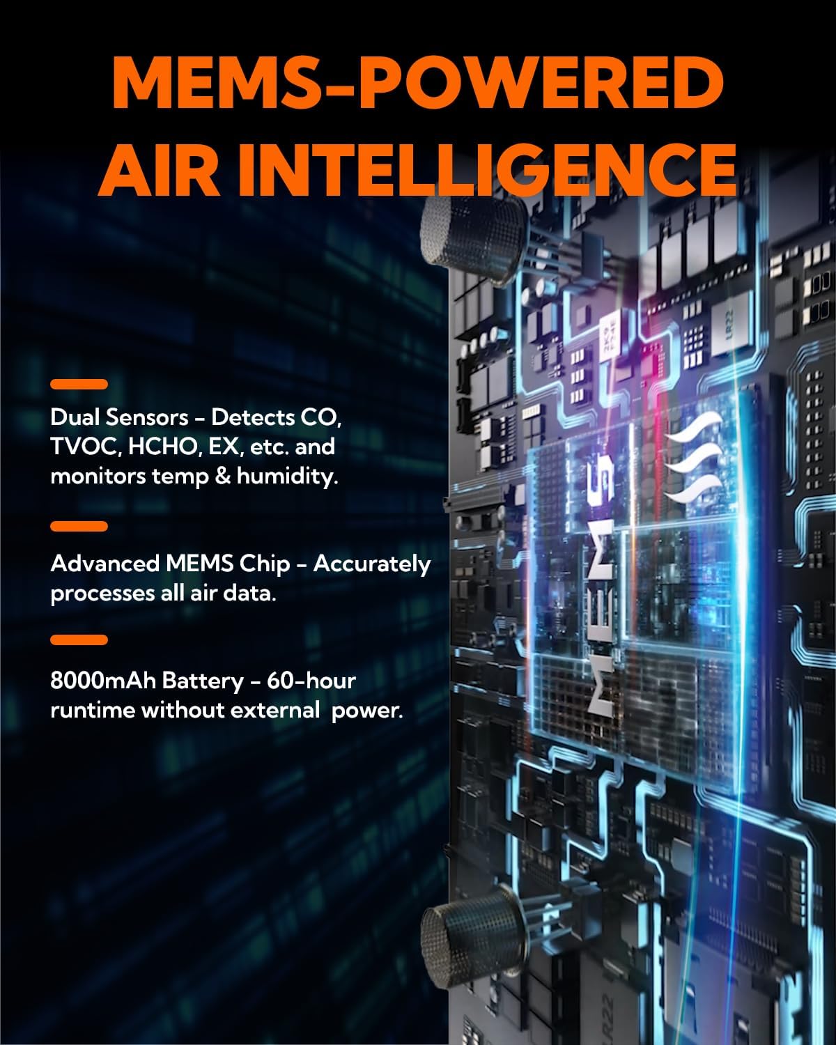 LUM GUARD Portable Air Monitor(white) - VALORÉ