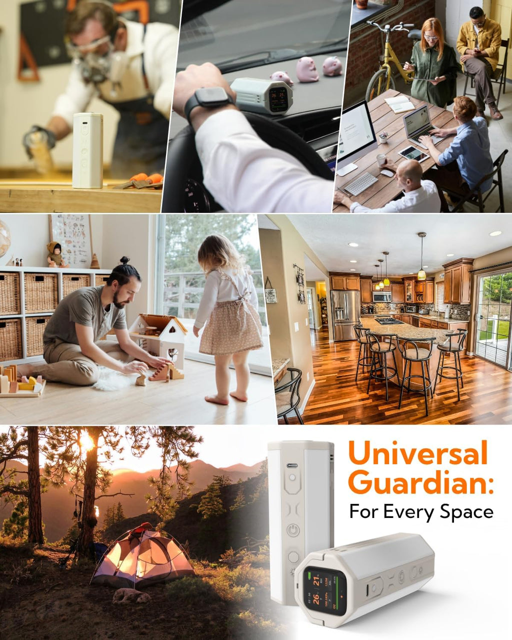 LUM GUARD Portable Air Monitor(white) - VALORÉ