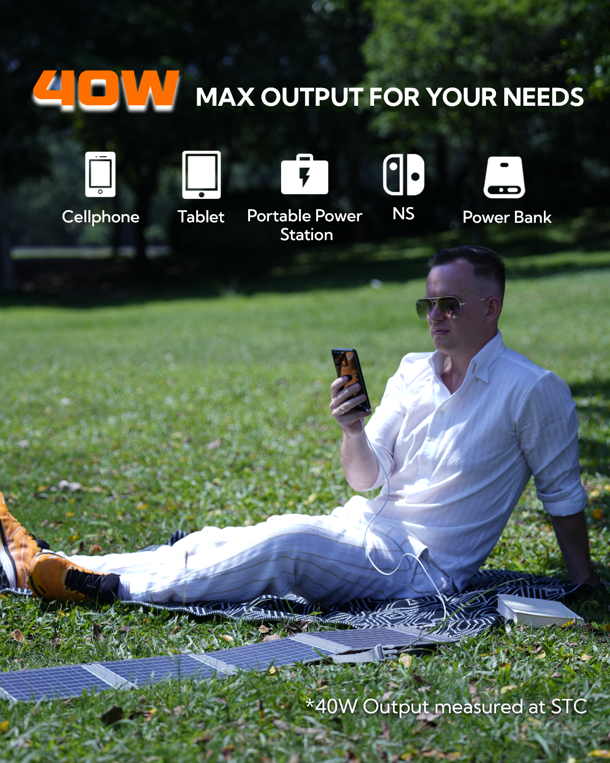 LUM Solar 40 Portable Solar Panel-Gray - VALORÉ