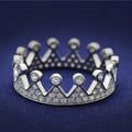 TS011 - Rhodium 925 Sterling Silver Ring with AAA Grade CZ  in Clear-0